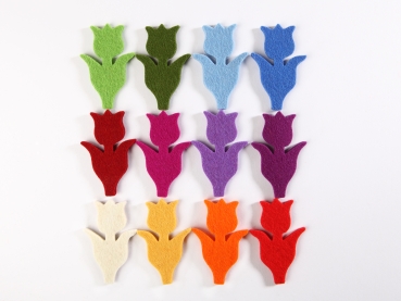 Preview: Bunte Tulpe aus Filz